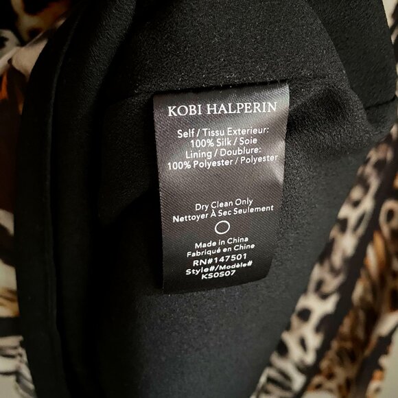 NWOT Kobi Halperin Silk Animal Print A-Line Midi Skirt - Picture 6 of 8